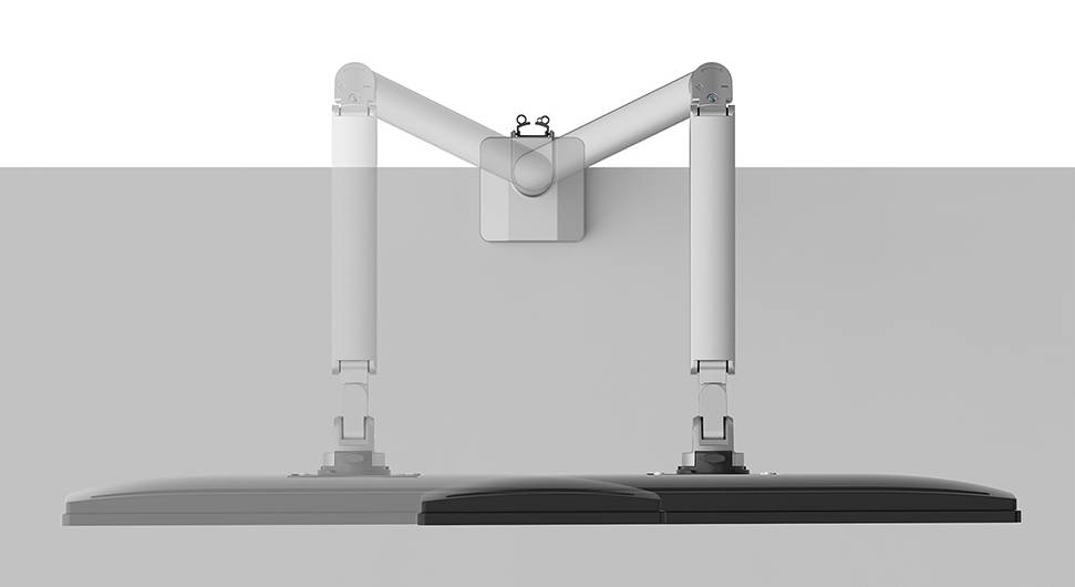 Rca Informatique - image du produit : NEXT SLIM DESK MOUNT SINGLE DISPLAY TOPFIX CLAMP/GROMM SILVE