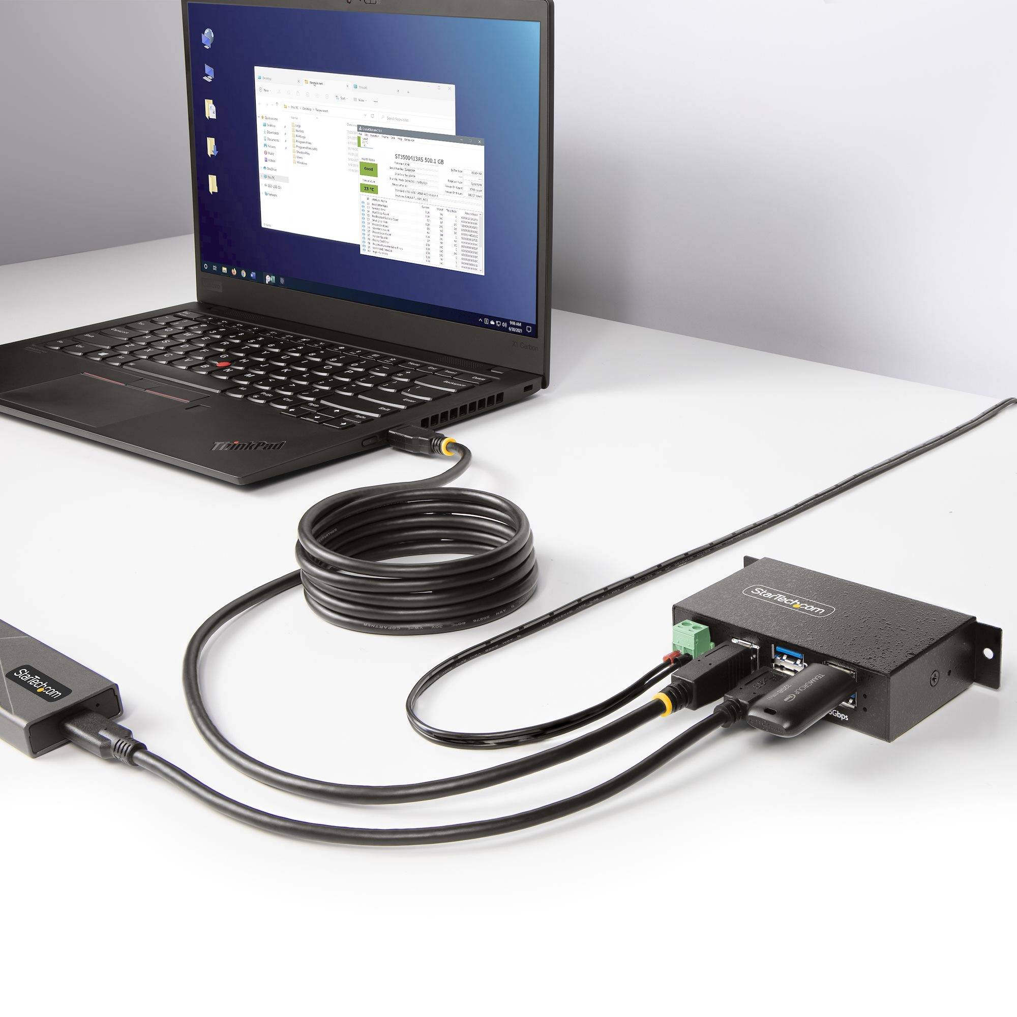 Rca Informatique - image du produit : 4-PORT MANAGED INDUSTRIAL USB HUB USB 3.0/3.1/3.2 G1 5GBPS