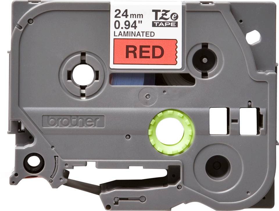 Rca Informatique - image du produit : TZE-451 LAMINATED TAPE 24MM 8M NOIR/ROUGE