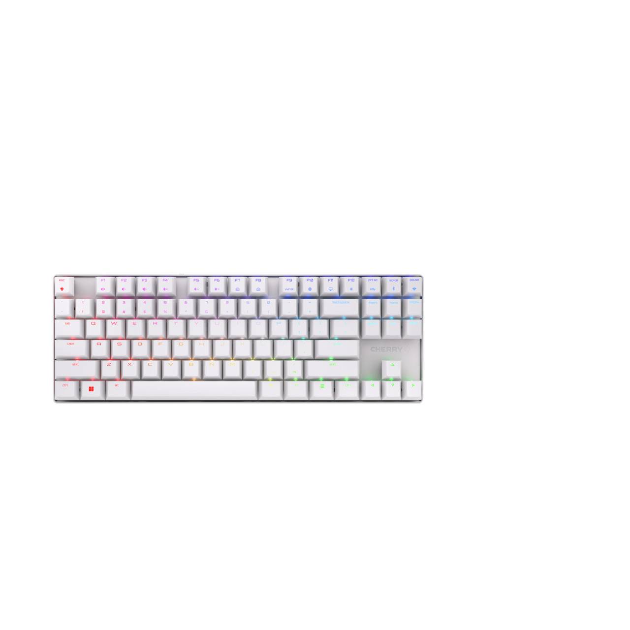 Rca Informatique - Image du produit : CHERRY MX 8.2 TKL WIRELESS BT US-INTERNATIONAL WHITE