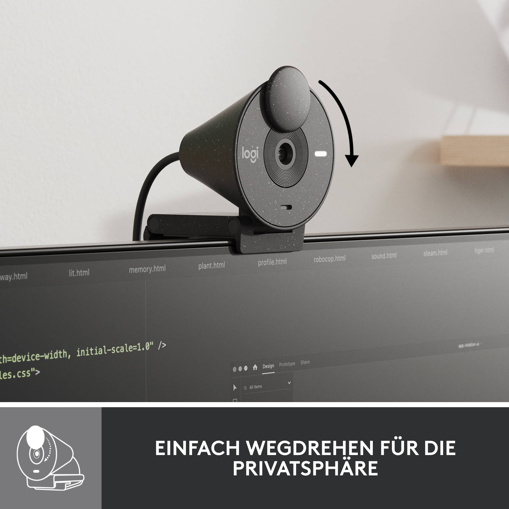 Rca Informatique - image du produit : BRIO 300 FULL HD WEBCAM -GRAPHITE-EMEA28-935