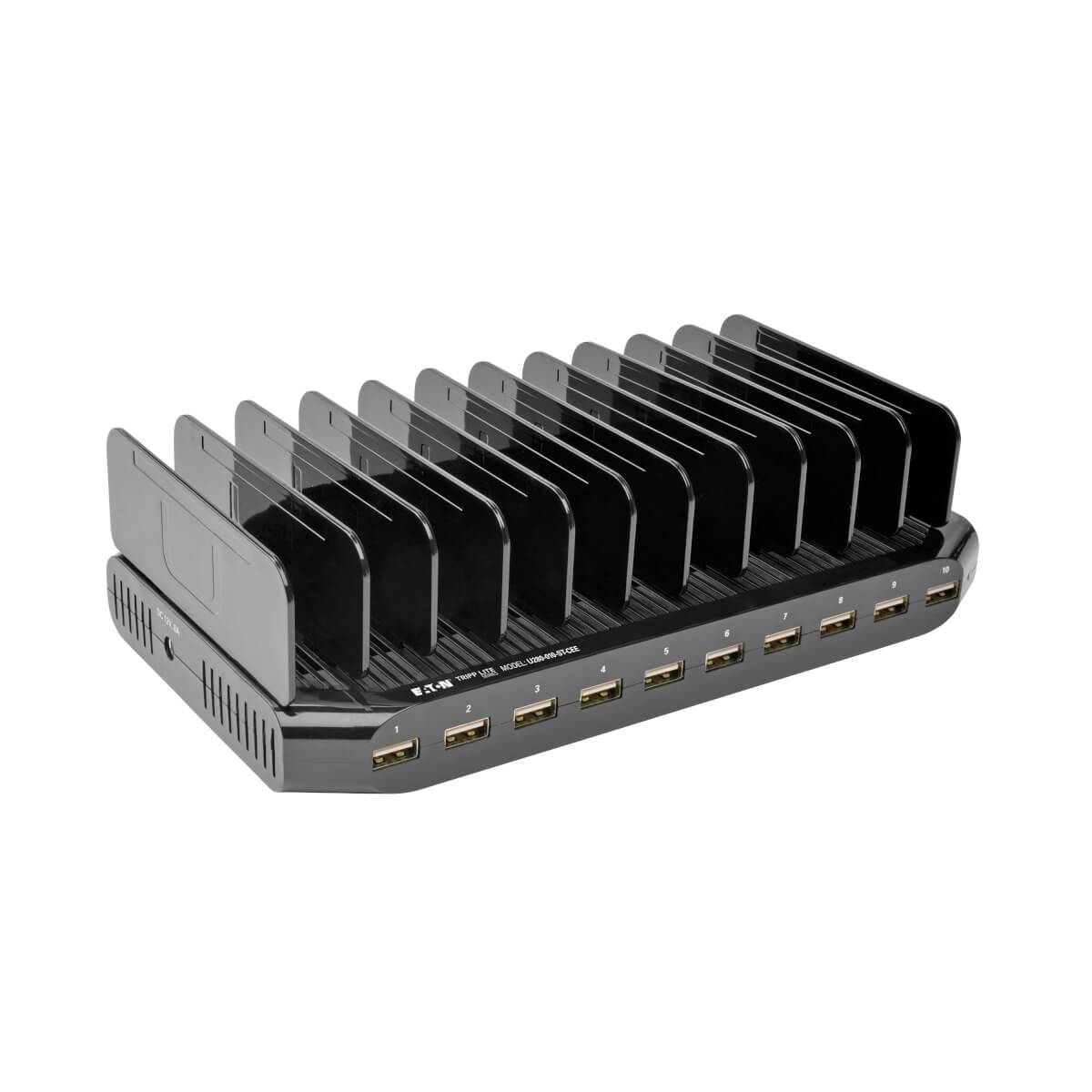 Rca Informatique - image du produit : 10-PORT USB CHARGING STATION 12V 8A (96W) / SCHUKO POWER CORD