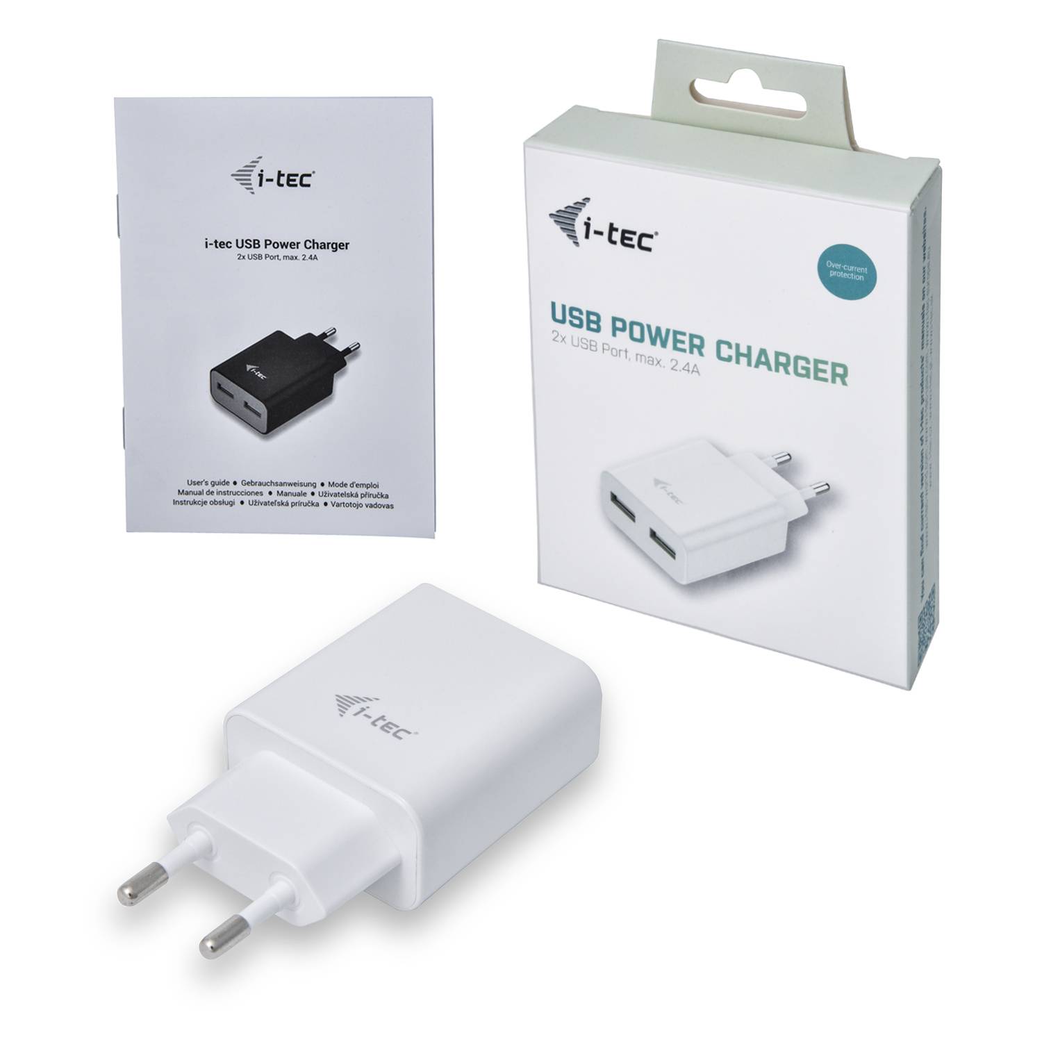 Rca Informatique - image du produit : USB POWER CHARGER 2 PORT 2.4A WHITE