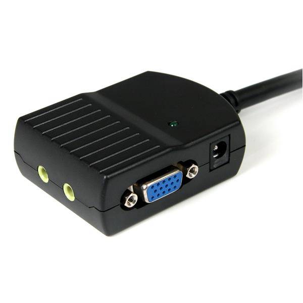 Rca Informatique - image du produit : REPARTITEUR VIDEO VGA A 2 PORTS AVEC AUDIO - ALIMENTATION USB