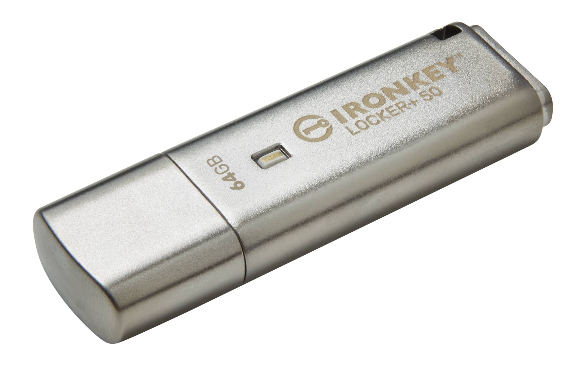 Rca Informatique - image du produit : 64GB USB 3.2 IRONKEY LOCKER+ 50 AES USB W/256BIT ENCRYPTION