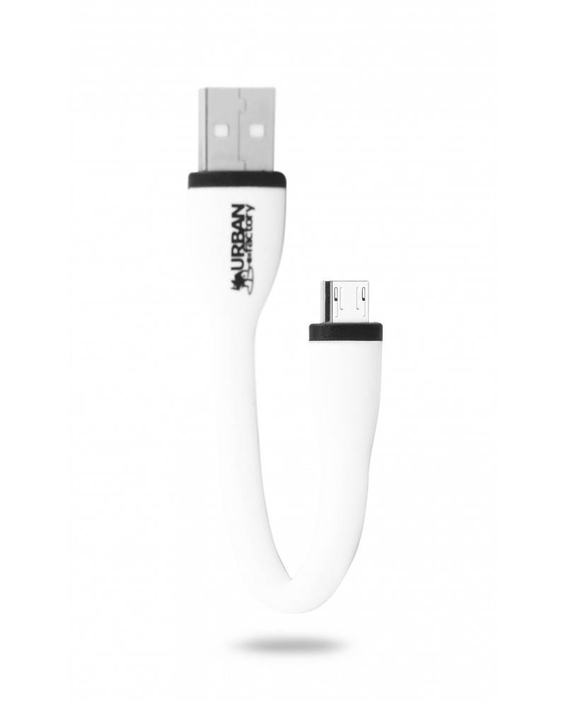 Rca Informatique - image du produit : MICRO USB SILICONE FLEXED CABLE WHITE