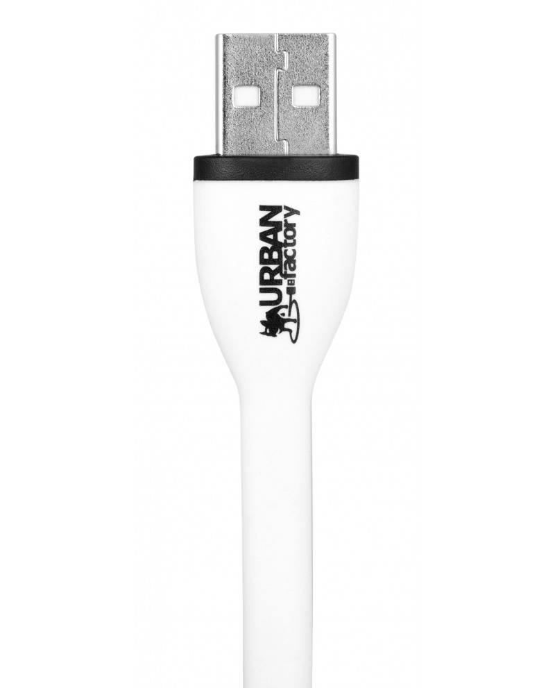 Rca Informatique - image du produit : MICRO USB SILICONE FLEXED CABLE WHITE