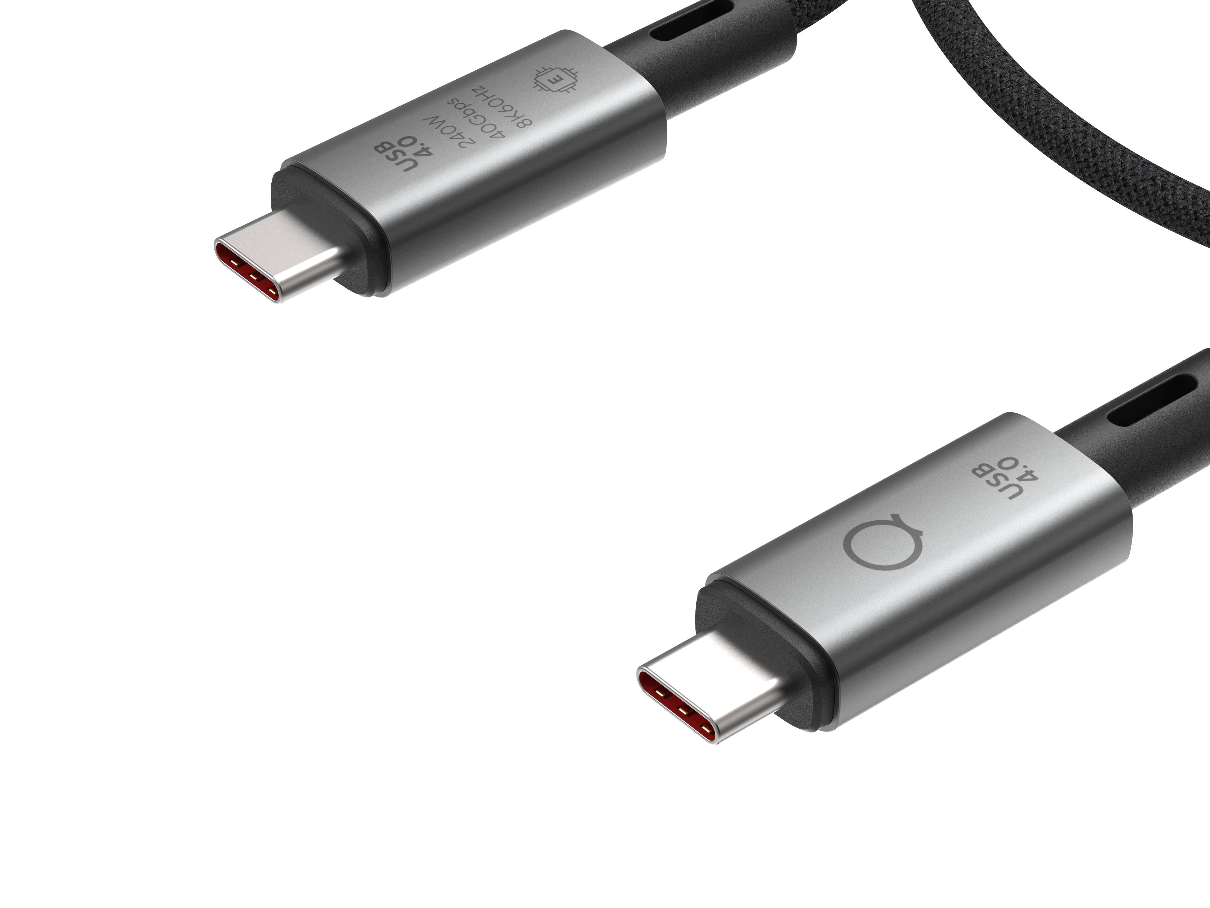 Rca Informatique - image du produit : USB-C CABLE 1M USB4 LINQ - BLACK