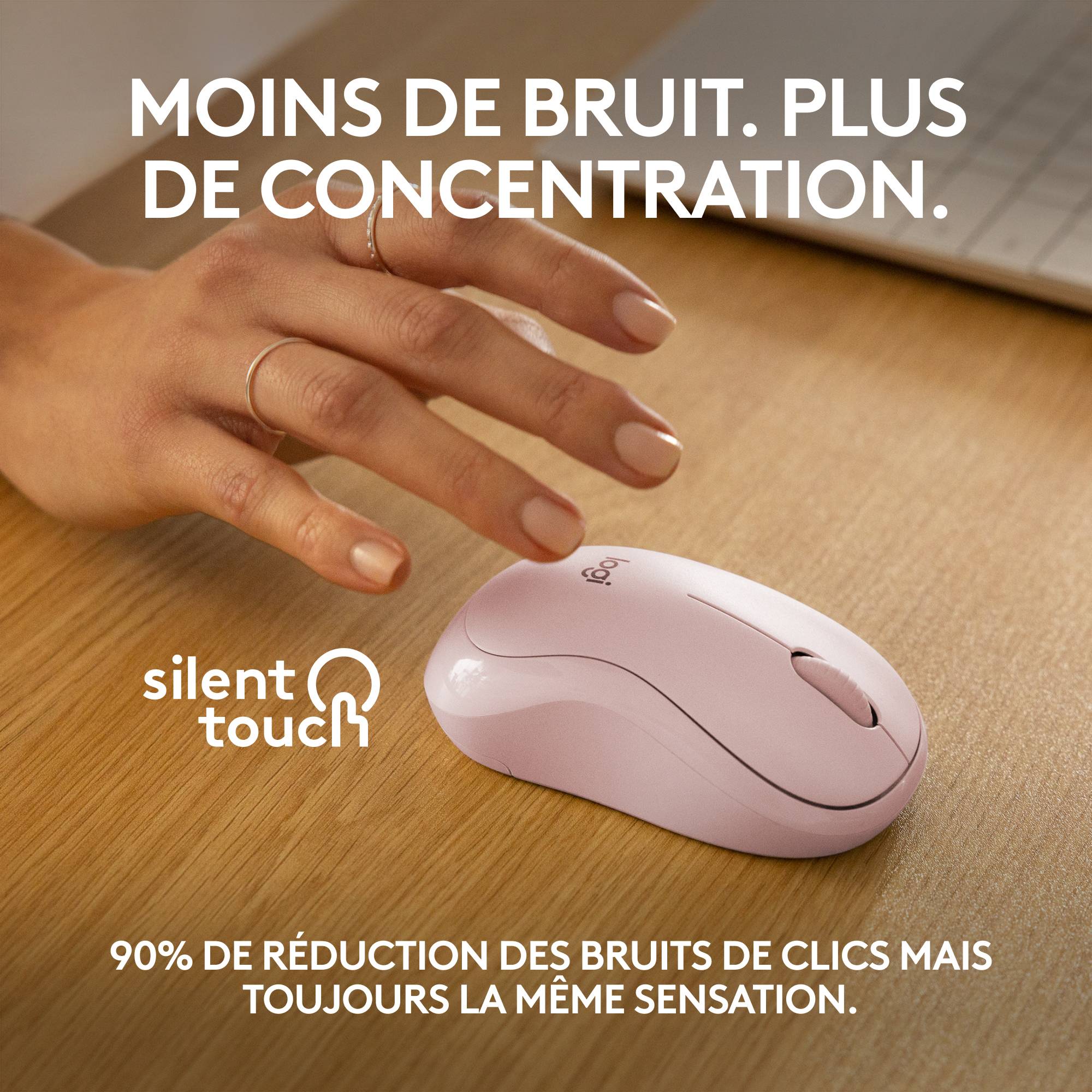 Rca Informatique - image du produit : LOGITECH M240 SILENT BT MOUSE ROSE - EMEA-808