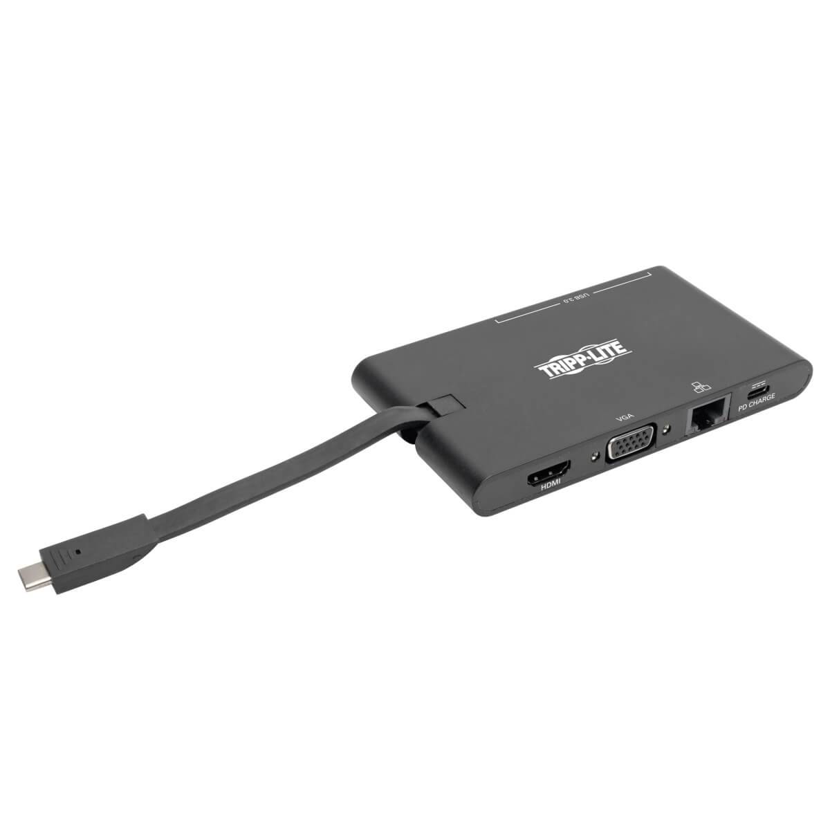 Rca Informatique - image du produit : USB-C LAPTOP DOCKING STATION HDMI/VGA THUNDERBOLT 3 BLK