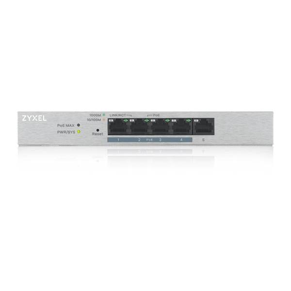 Rca Informatique - image du produit : GS1200-5HP V2 SWITCH 5 PORT GB POE+ WEB SMART