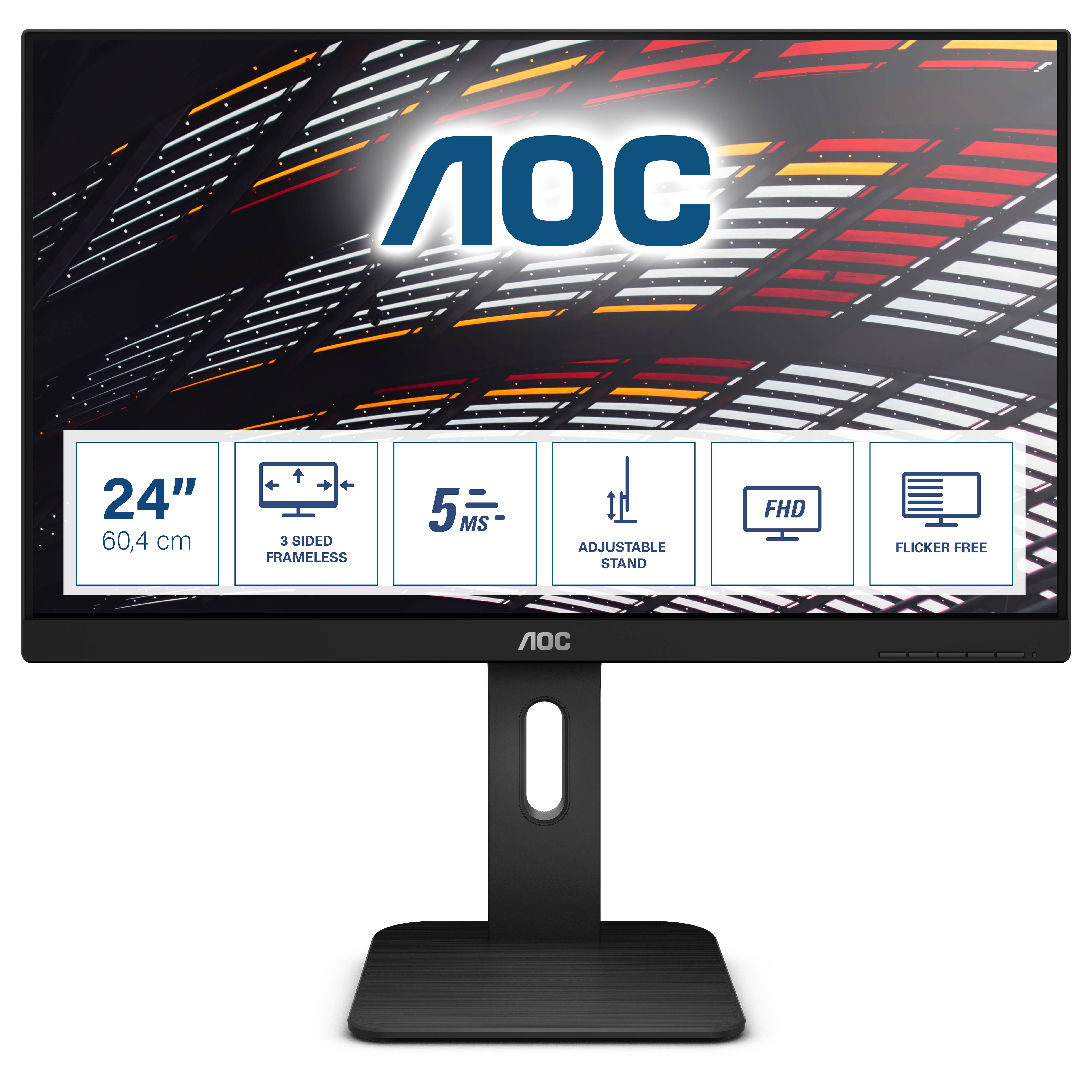 Rca Informatique - Image du produit : 24P1 23.8IN IPS FHD 250CD/5MS/HDMI/VGA/DP/4USB 3.0