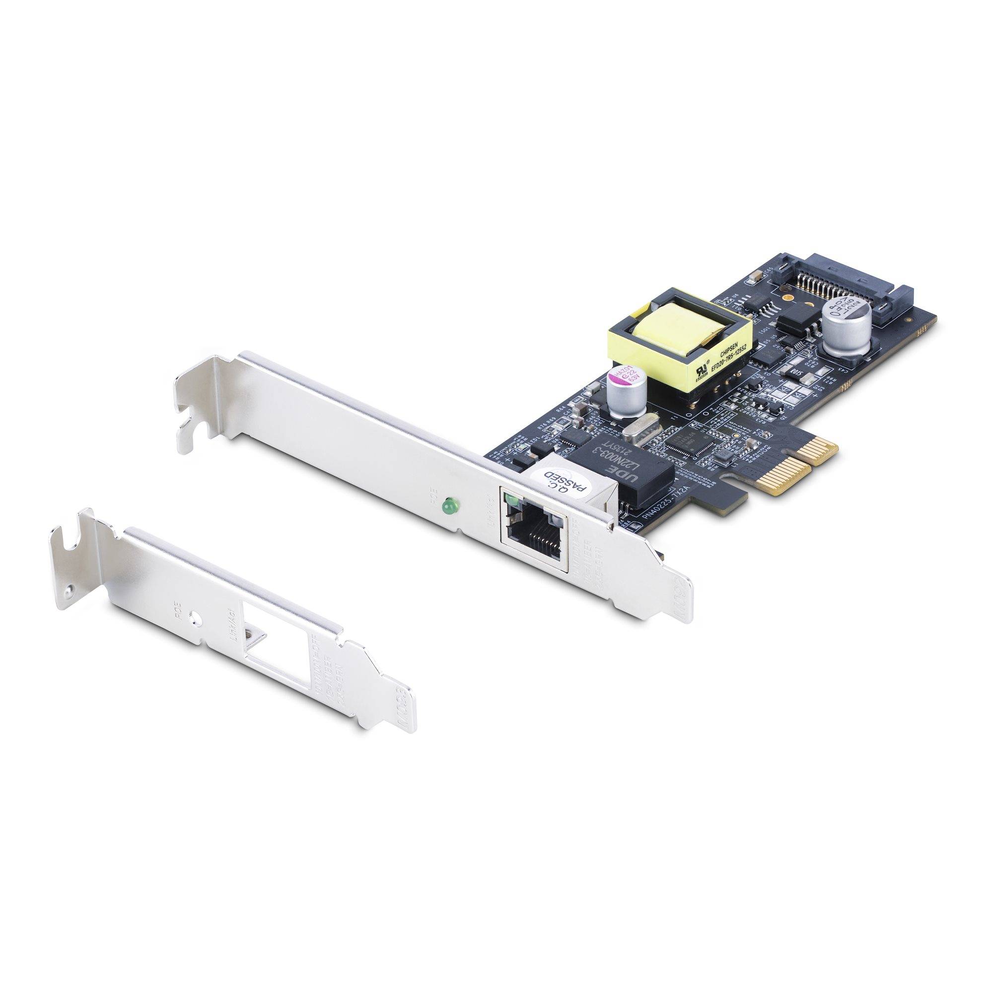 Rca Informatique - image du produit : 1-PORT 2.5GBPS NETWORK CARD PCIE 802.3AF/AT POE+ ETHERNET NI