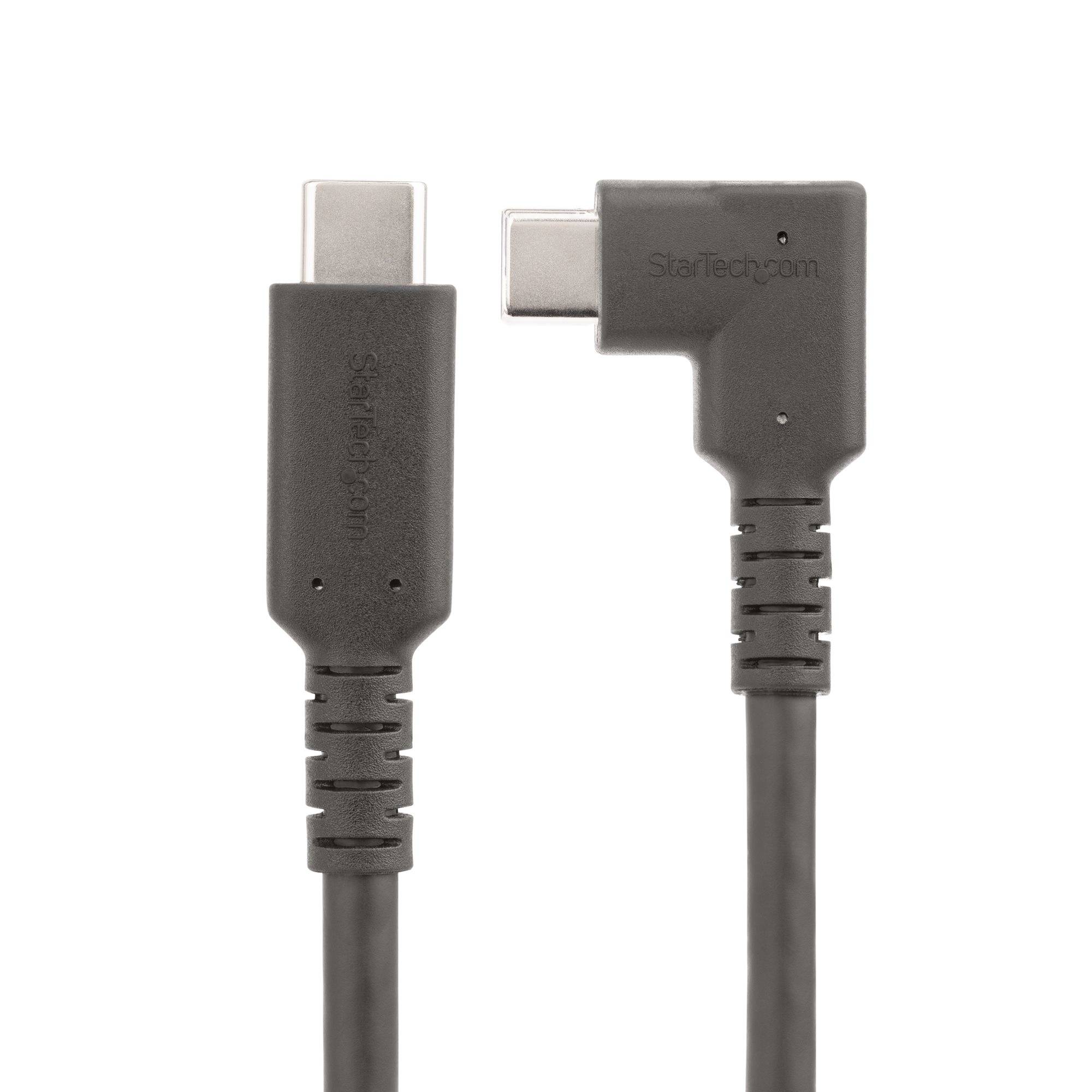 Rca Informatique - image du produit : RUGGED RIGHT ANGLE USB-C CABLE USB C TO C CABLE - 90 DEGREES