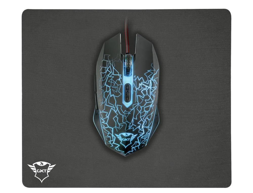 Rca Informatique - image du produit : GXT 783 GAMING MOUSE + MOUSE PAD BQ 40