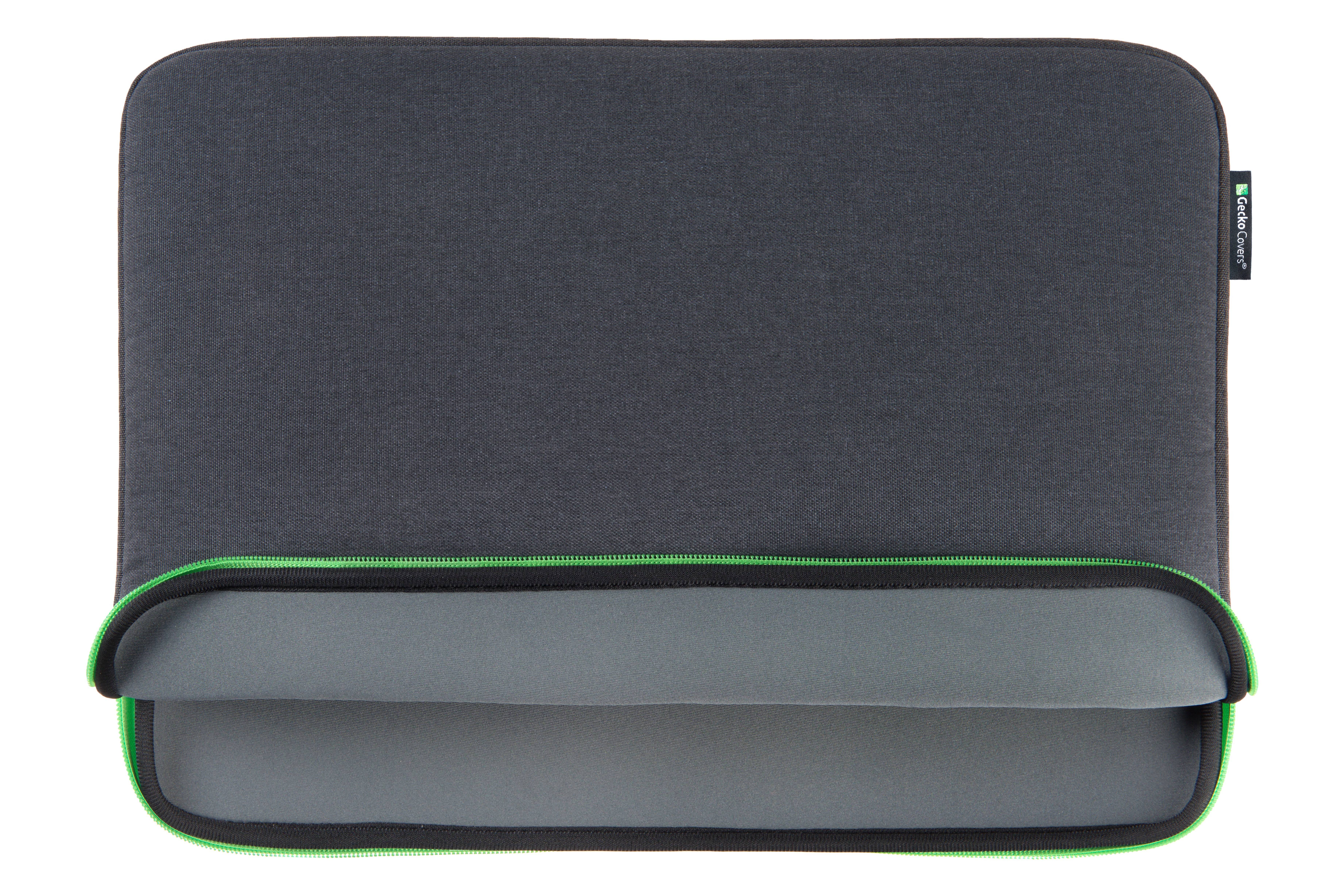 Rca Informatique - image du produit : UNIVERSAL ZIPPER SLEEVE LAPTOP 15IN GREEN GREY