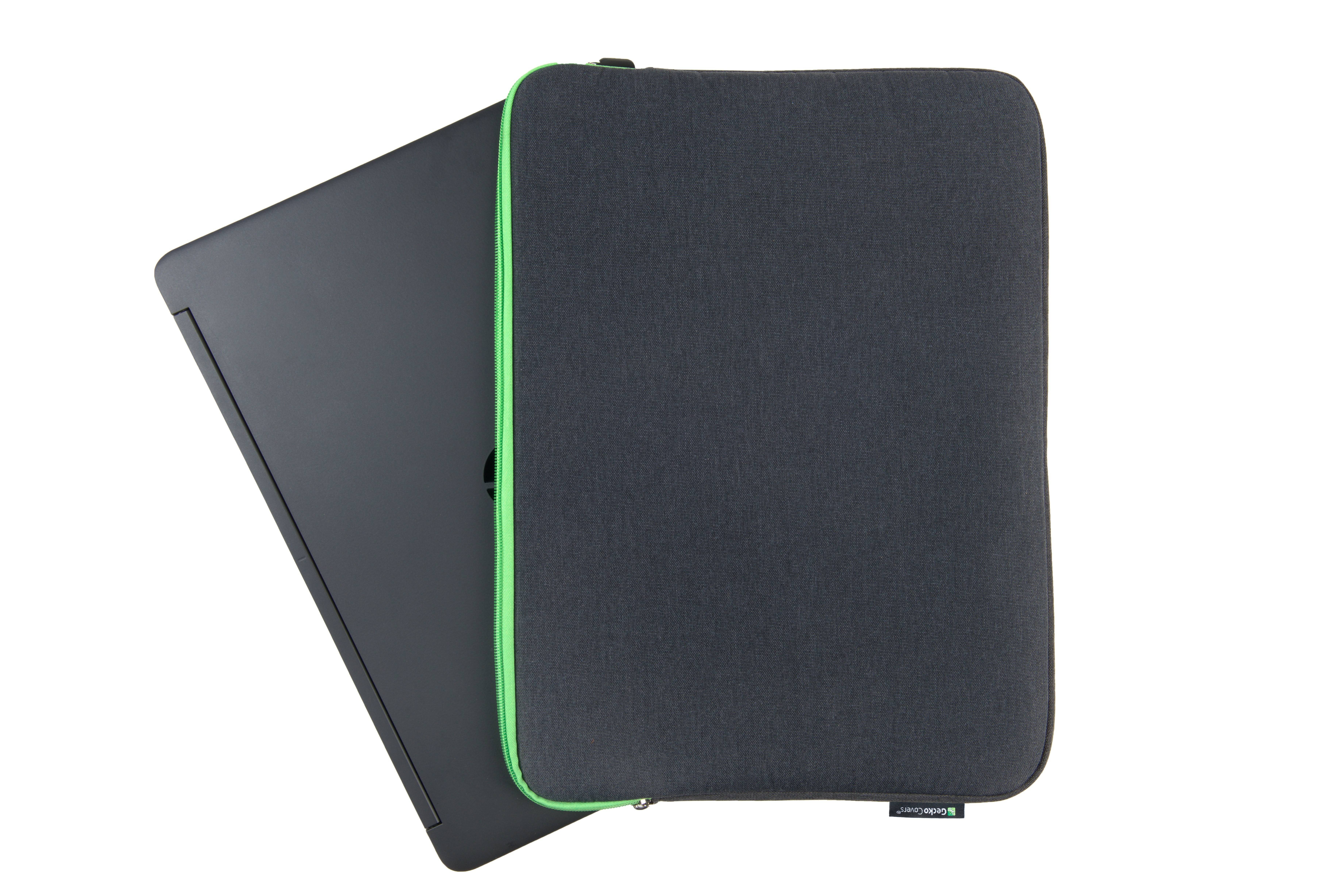 Rca Informatique - image du produit : UNIVERSAL ZIPPER SLEEVE LAPTOP 15IN GREEN GREY