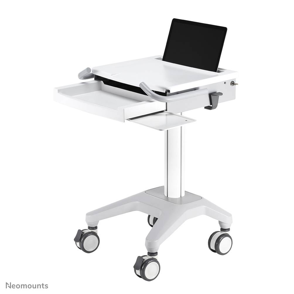 Rca Informatique - Image du produit : NEWSTAR MOBILE LAPTOP CART INCL. KEYBOARD AND MOUSE DRAWER