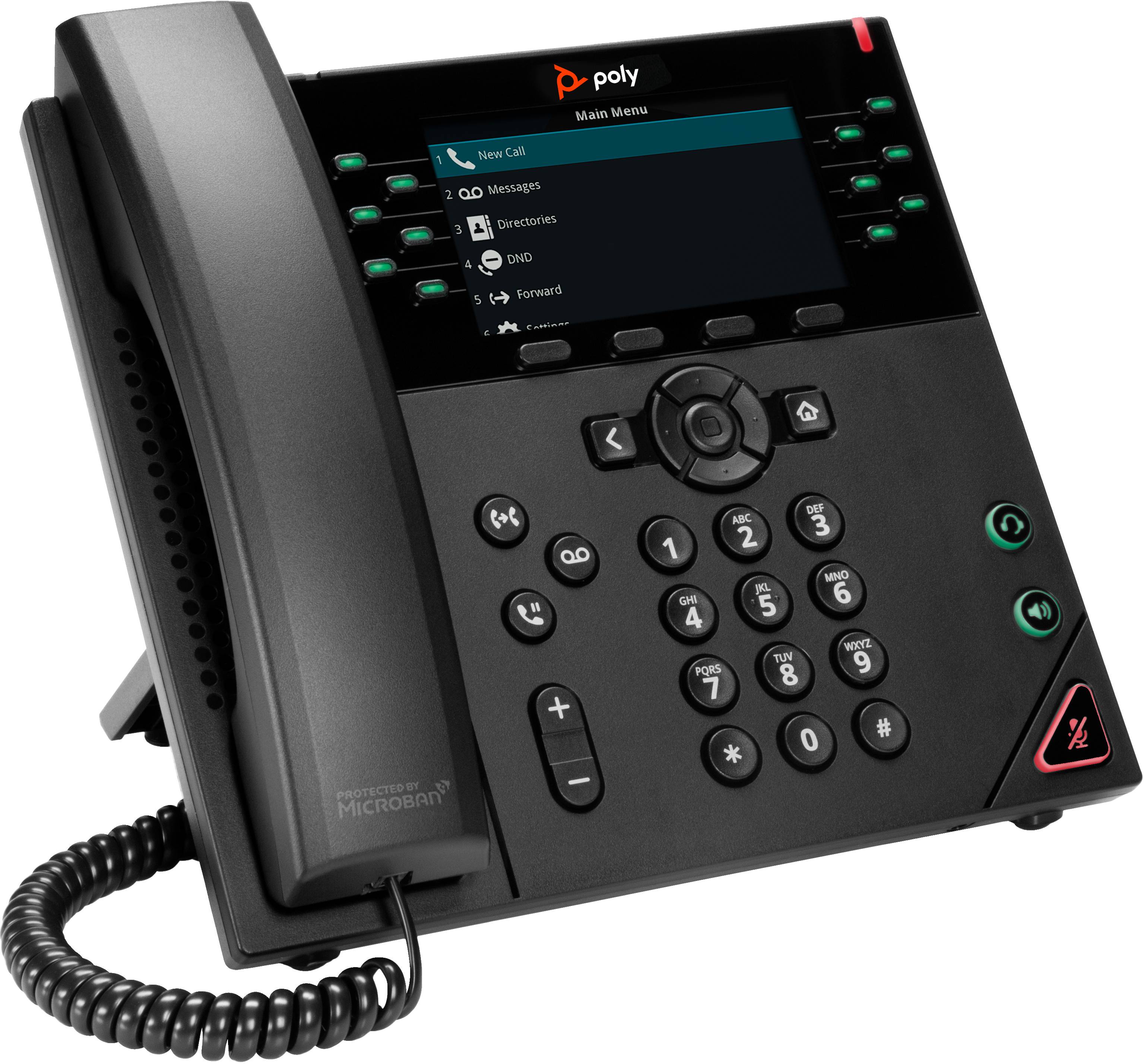 Rca Informatique - image du produit : VVX 450 12-LINE BIZ-IP-PHONE DUAL 10/100/1000 ETHERNET-NO PS