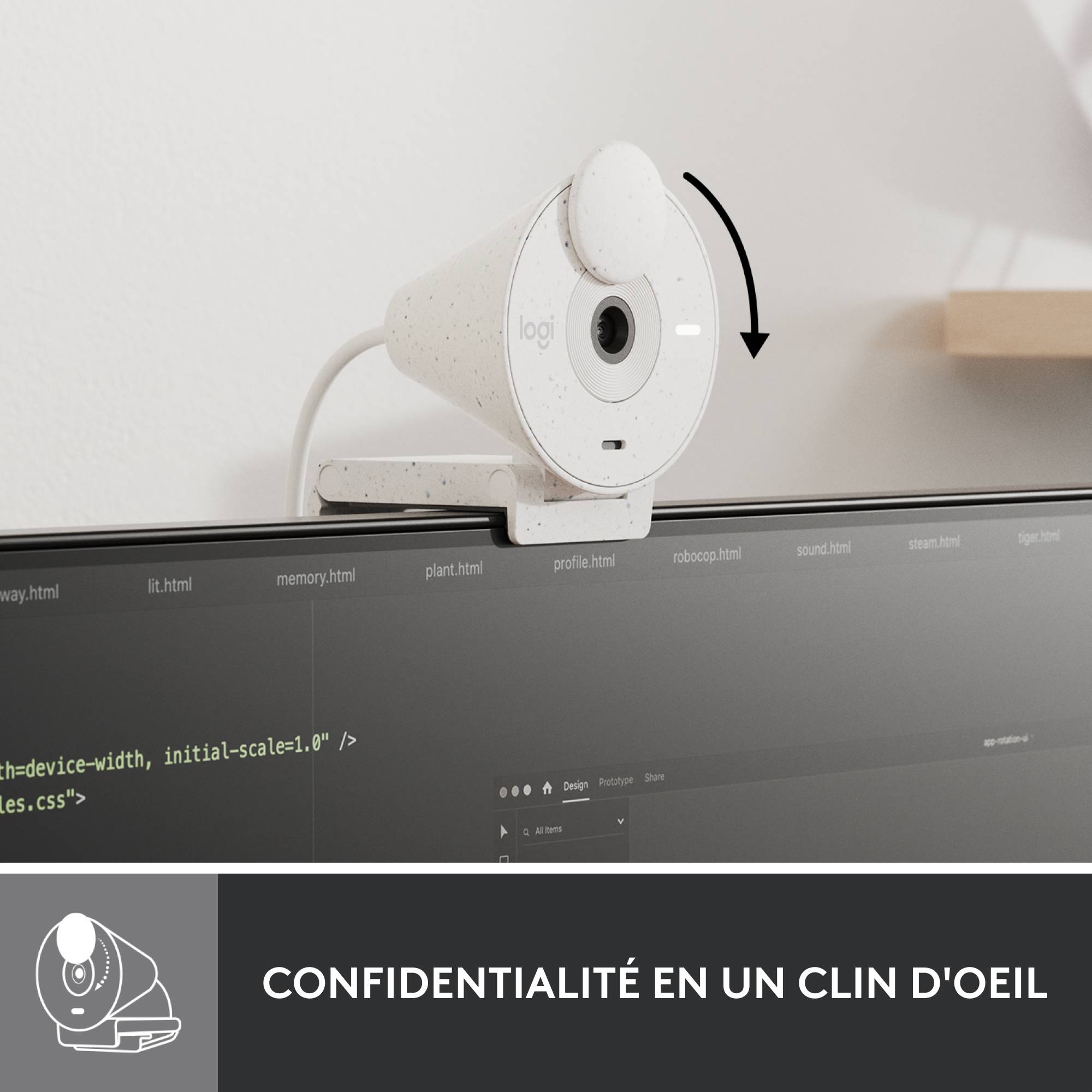 Rca Informatique - image du produit : BRIO 300 FULL HD WEBCAM -OFF-WHITE-EMEA28-935