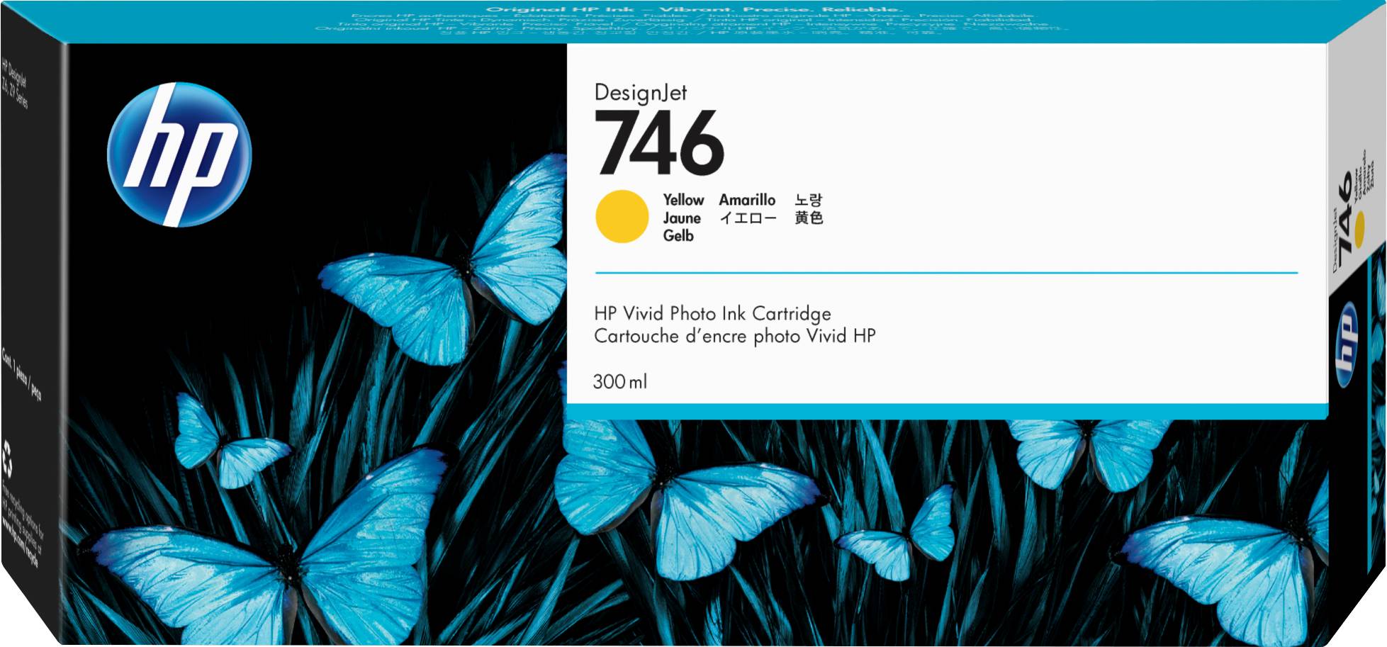 Rca Informatique - Image du produit : HP 746 300-ML YELLOW INK CARTRIDGE