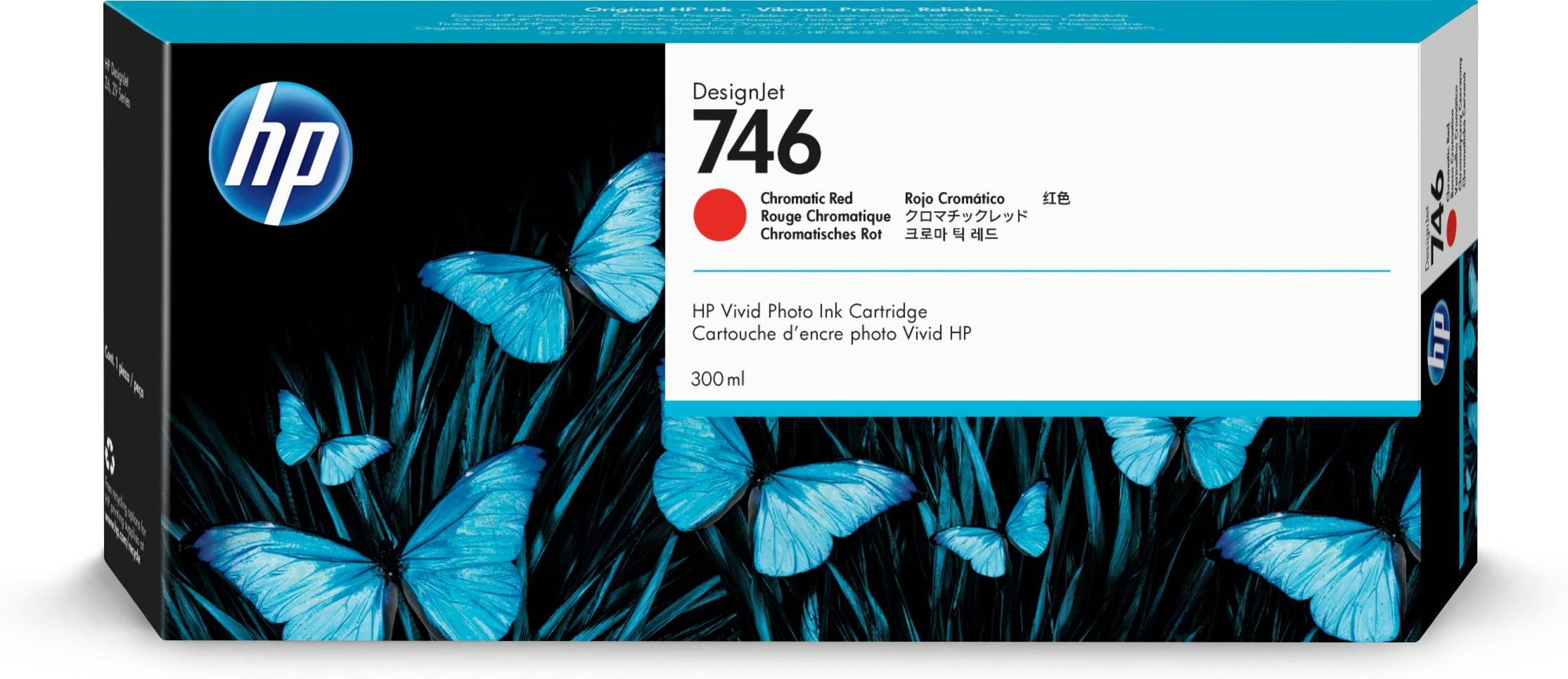 Rca Informatique - image du produit : HP 746 300-ML CHROMATIC RED INK CARTRIDGE