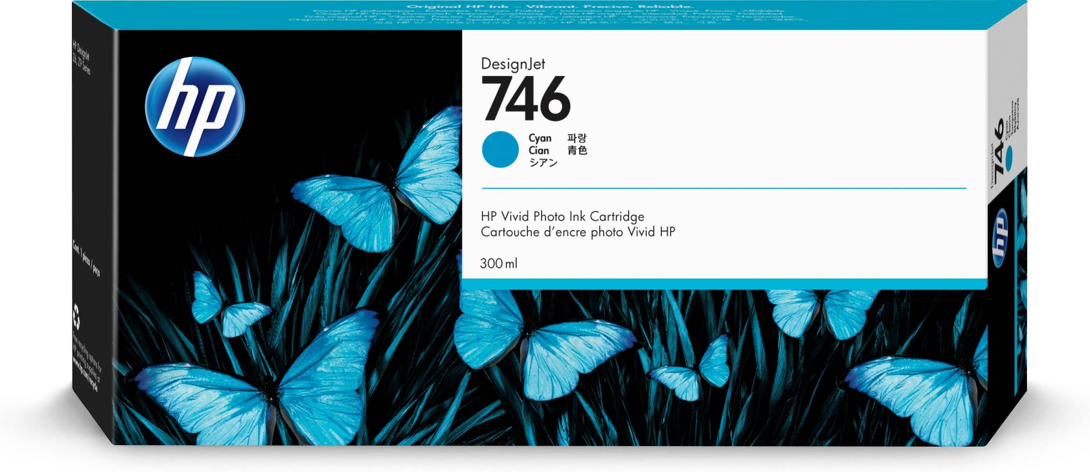 Rca Informatique - image du produit : HP 746 300-ML CYAN INK CARTRIDGE