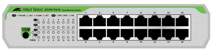 Rca Informatique - image du produit : 16-P 10/100TX INT PSU EU POWER UNMANAGED SWITCH 990-005847-50 I