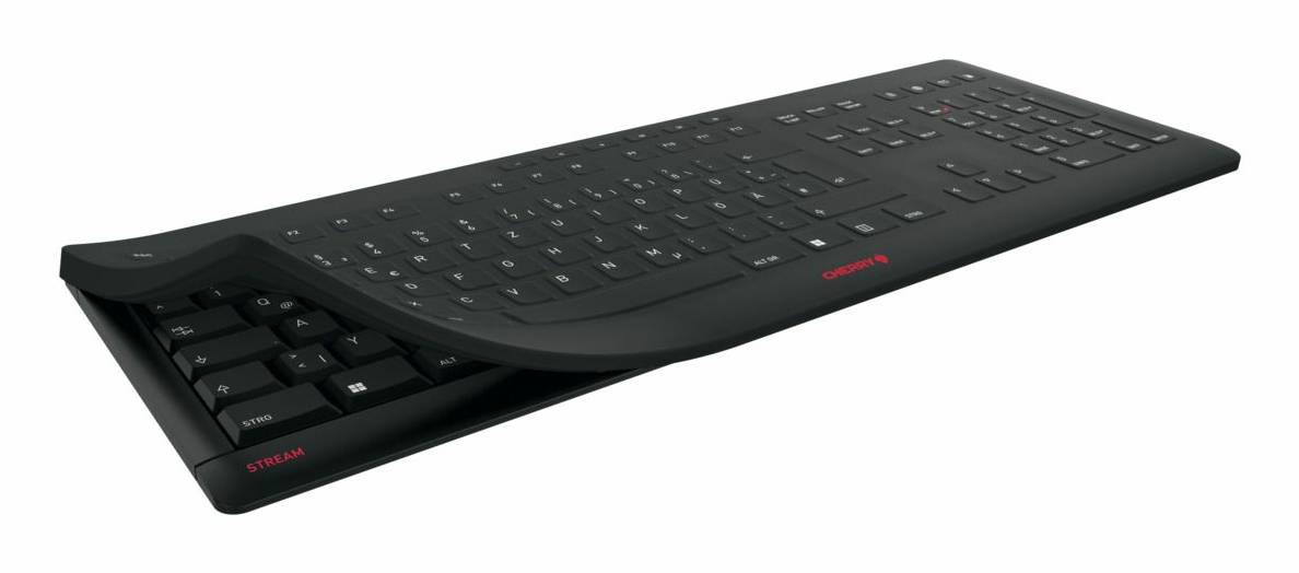 Rca Informatique - image du produit : CHERRY STREAM PROTECT KEYBOARD WIRELESS BLACK UK-ENGLISH