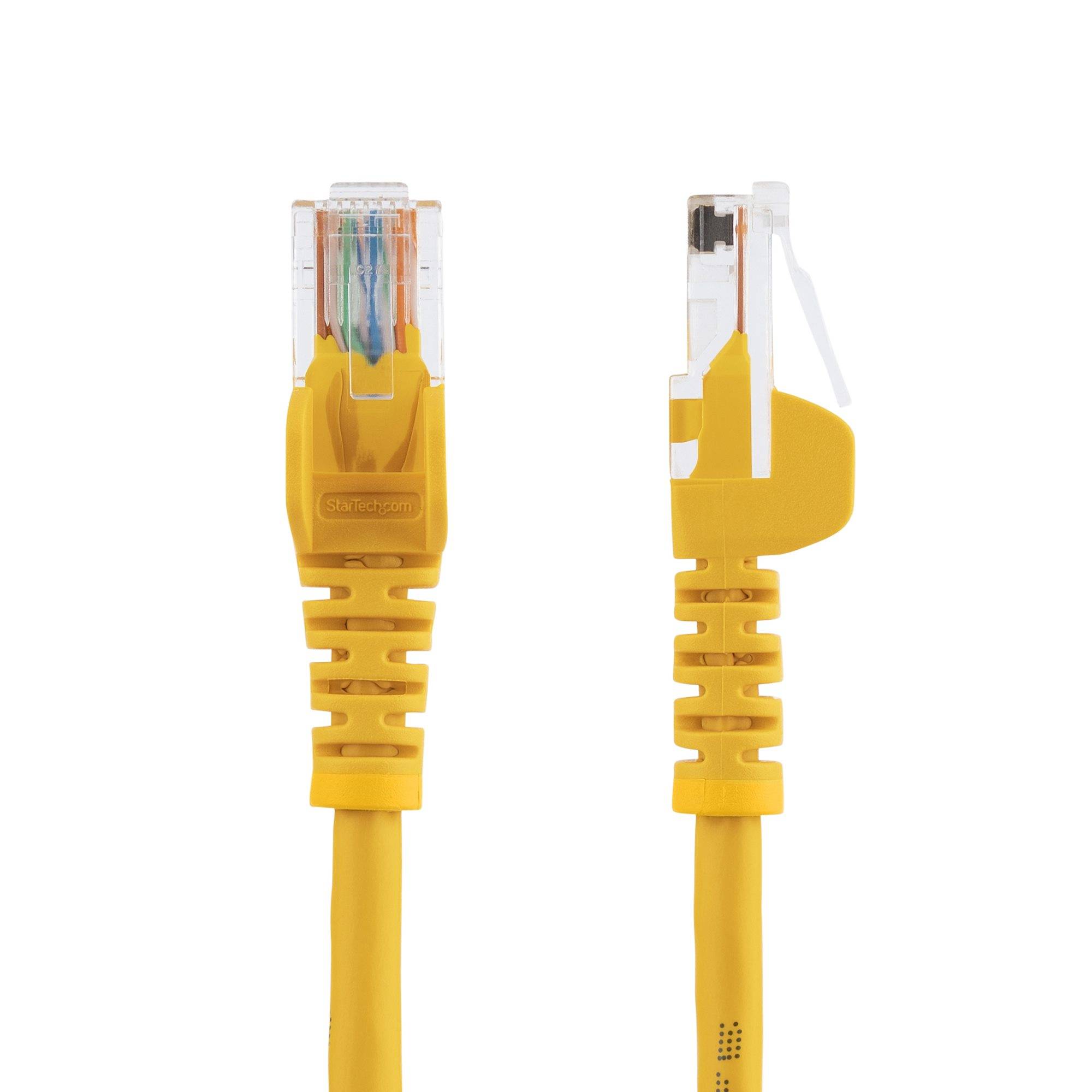 Rca Informatique - image du produit : CABLE RESEAU CAT5E UTP SANS CROCHET DE 3M - M/M - JAUNE