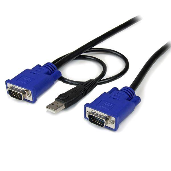 Rca Informatique - Image du produit : CABLE POUR COMMUTATEUR KVM VGA AVEC USB 2-EN-1 - 4.60M