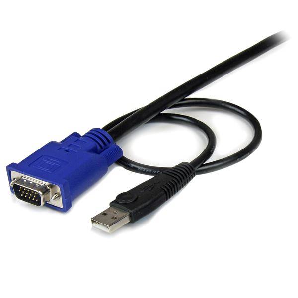 Rca Informatique - image du produit : CABLE POUR COMMUTATEUR KVM VGA AVEC USB 2-EN-1 - 4.60M