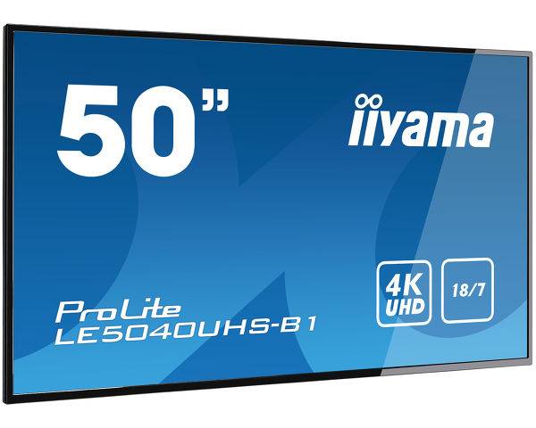 Rca Informatique - image du produit : LE5040UHS-B1 4000:1 VGA HDMI 50IN LCD 3840 X 2160 16:9 8MS