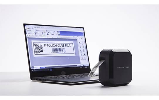 Rca Informatique - image du produit : P-TOUCH CUBE PLUS LABEL MAKER F. TZE /3.5-24MM BLACK