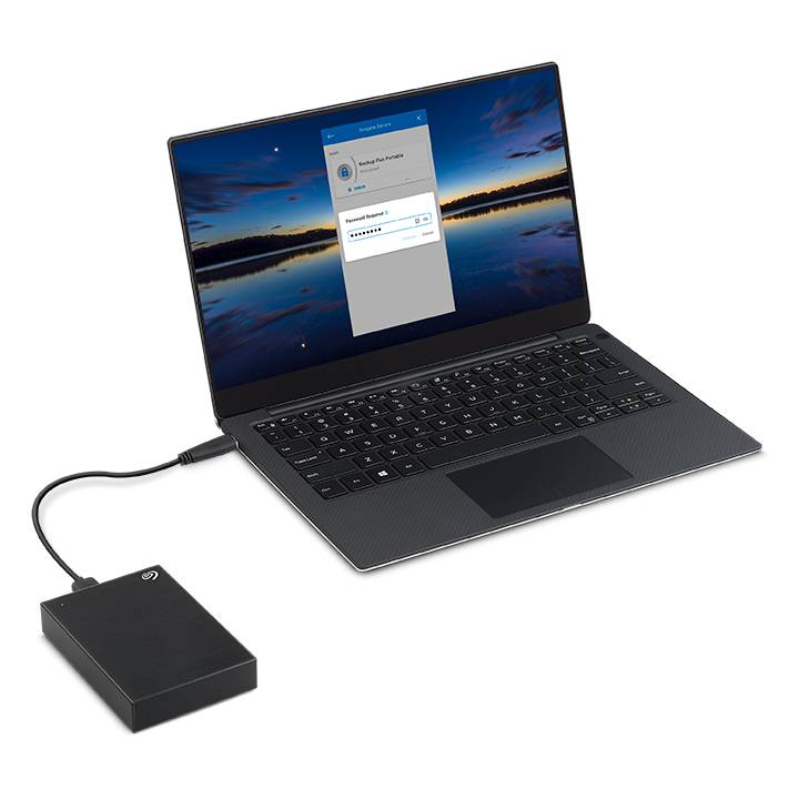 Rca Informatique - image du produit : ONE TOUCH HDD 5TB BLACK 2.5IN USB3.0 EXTERNAL HDD WITH PASS