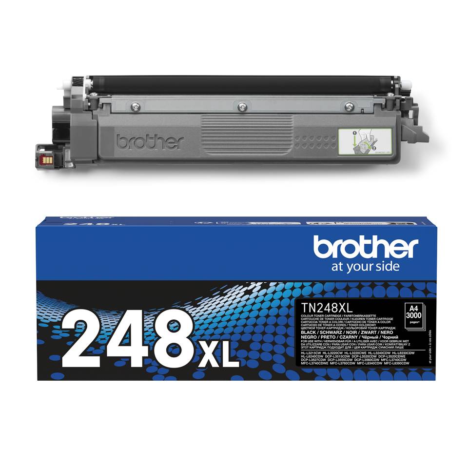 Rca Informatique - image du produit : TN248XLBK BLACK TONER CARTRIDGE. ISO YIELD 3000 PAGES.