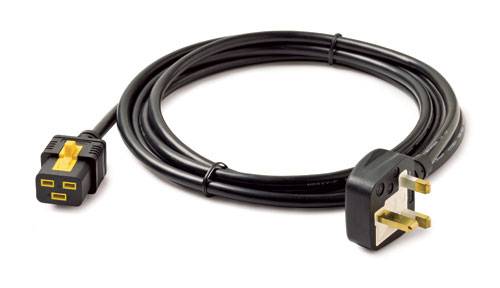 Rca Informatique - image du produit : POWER CORD LOCKING C19 TO BS1363A (UK) 3.0M