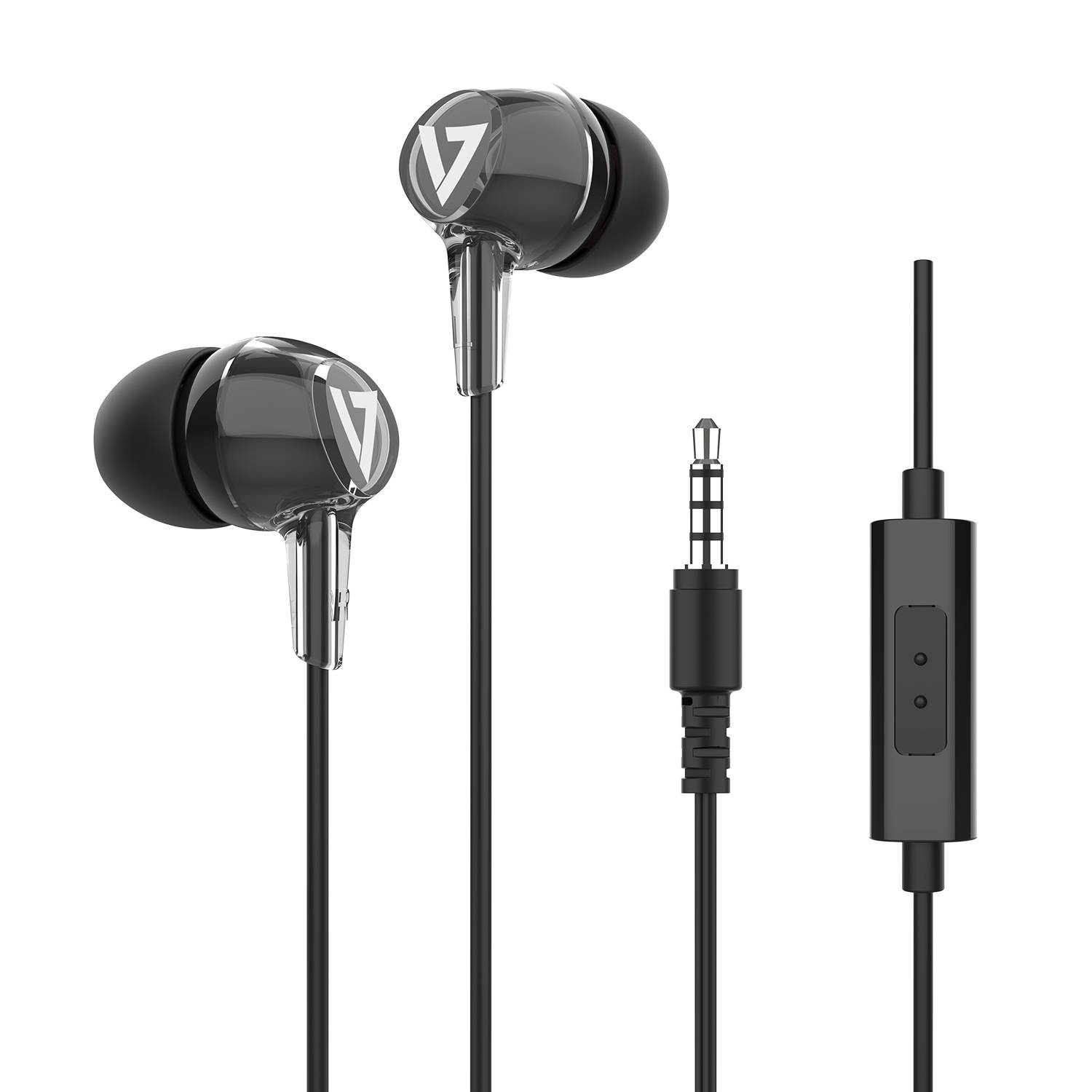 Rca Informatique - image du produit : STEREO EARBUDS W/INLINE MIC 3.5MM 1.2M CABLE BLACK