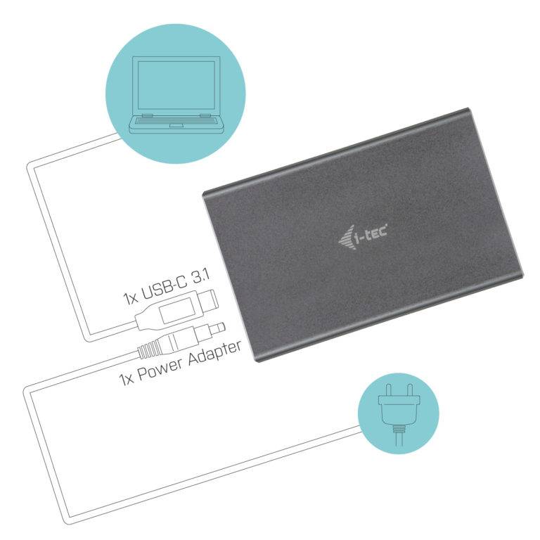 Rca Informatique - image du produit : I-TEC MYSAFE USB-C/USB-A 2X M.2 SATA DRIVE MET EXT.C.W.RAID 10GB