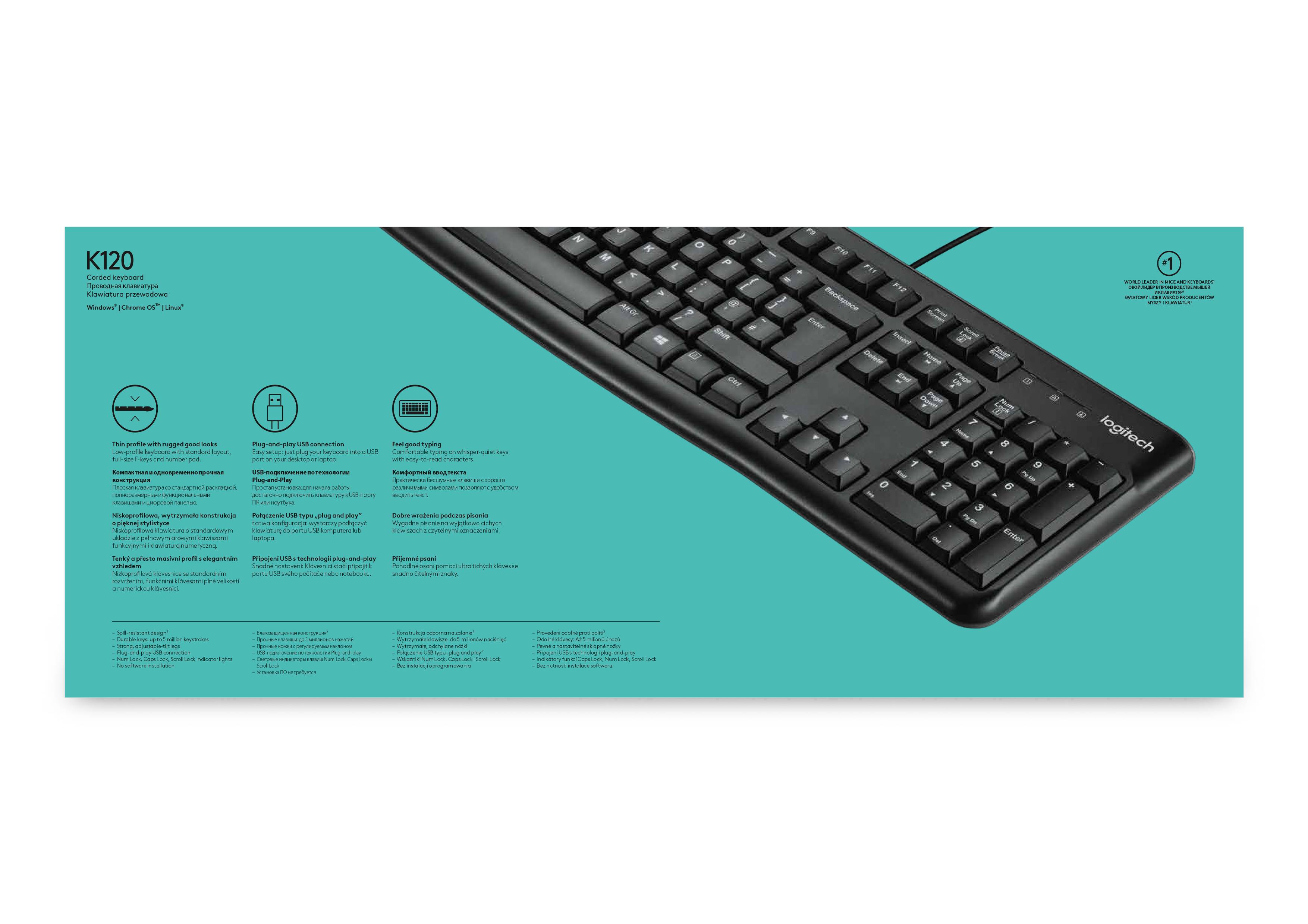 Rca Informatique - image du produit : KEYBOARD K120 BELGIAN LAY OUT BE