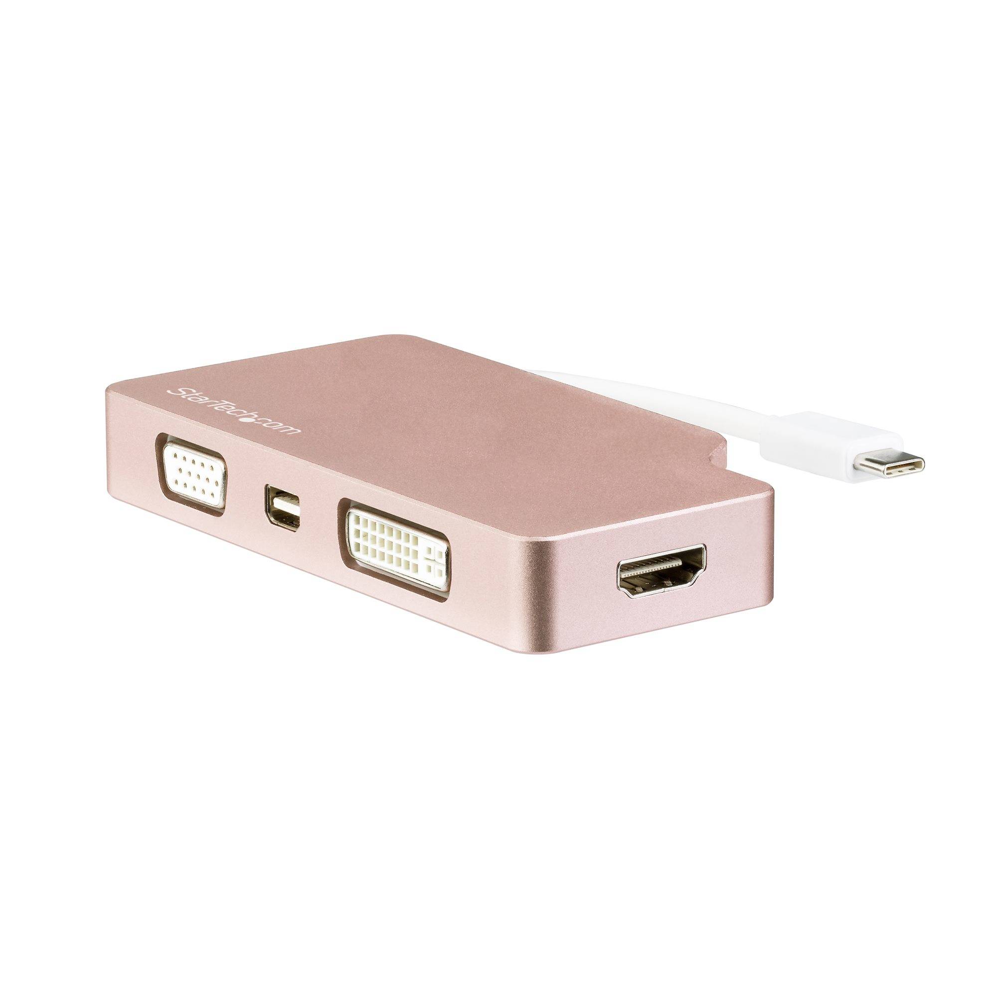 Rca Informatique - Image du produit : ROSE GOLD USB-C ADAPTER - USB C TO VGA DVI HDMI OR MDP ADAPTER