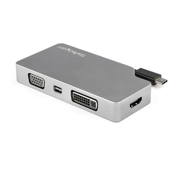 Rca Informatique - image du produit : SPACE GRAY USB-C ADAPTER - USB C TO VGA DVI HDMI OR MDP ADAPTER