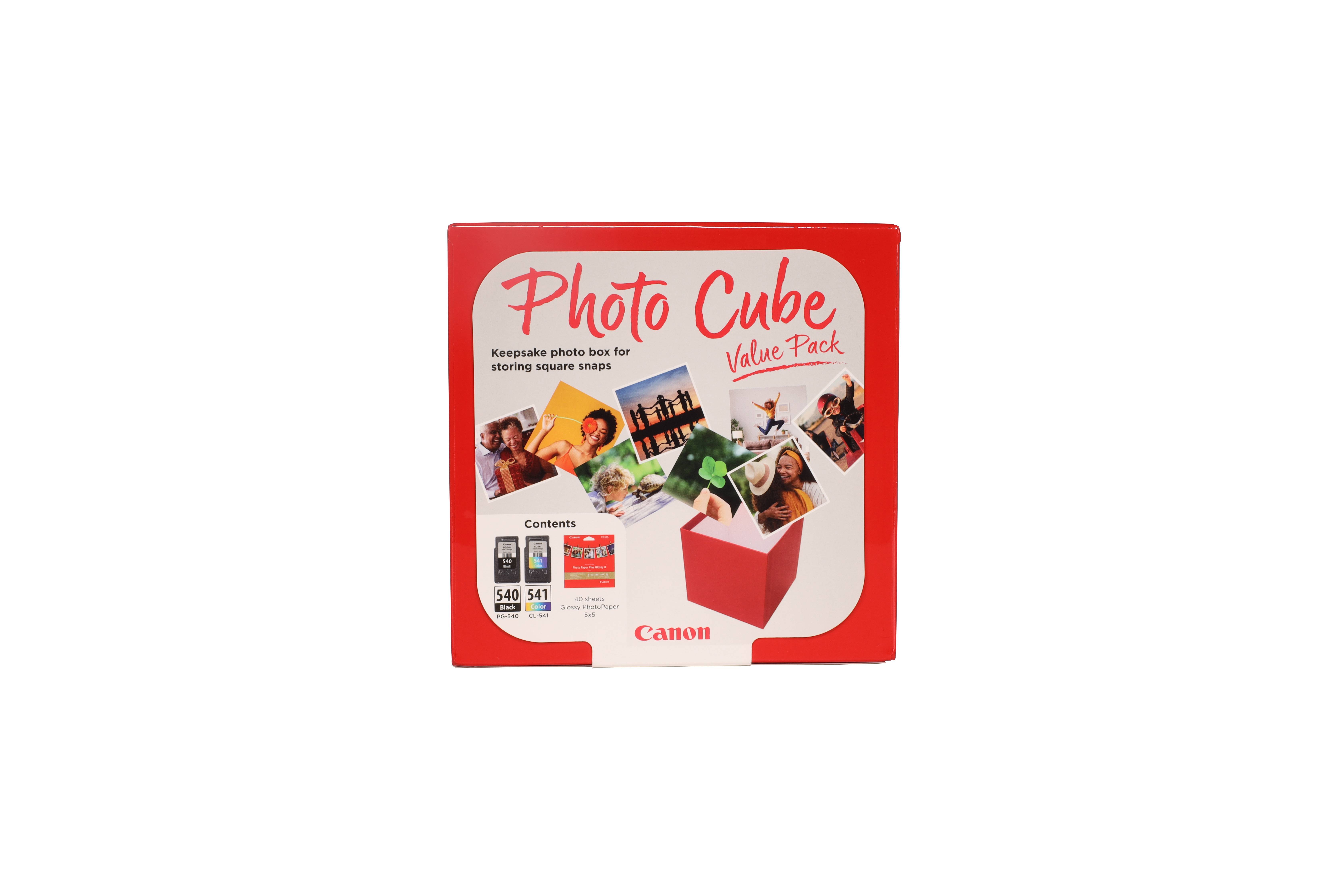 Rca Informatique - Image du produit : PG-540/CL-541 PHOTO CUBE VALUE PACK 5X5 PHOT PAPER(PP-201 40SHE