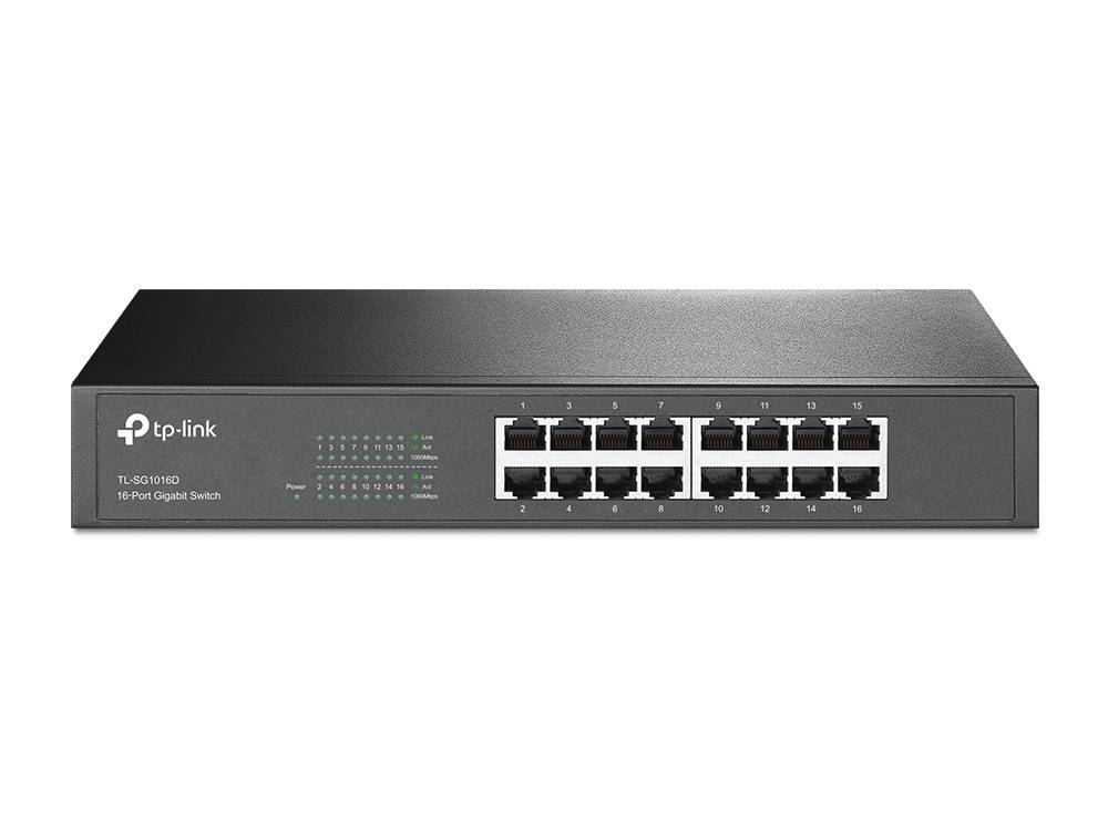 Rca Informatique - image du produit : TL-SG1016D 16-PORT GIGAB SWITCH 10/100/1000 MBIT/S-RJ45-PORTS