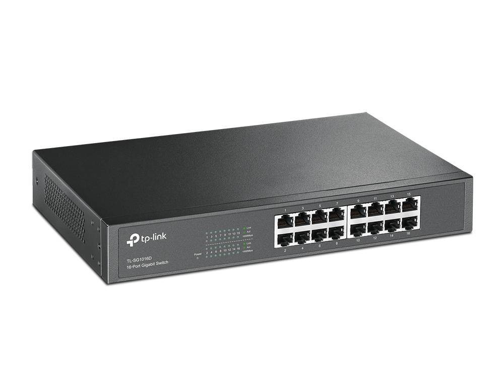 Rca Informatique - Image du produit : TL-SG1016D 16-PORT GIGAB SWITCH 10/100/1000 MBIT/S-RJ45-PORTS