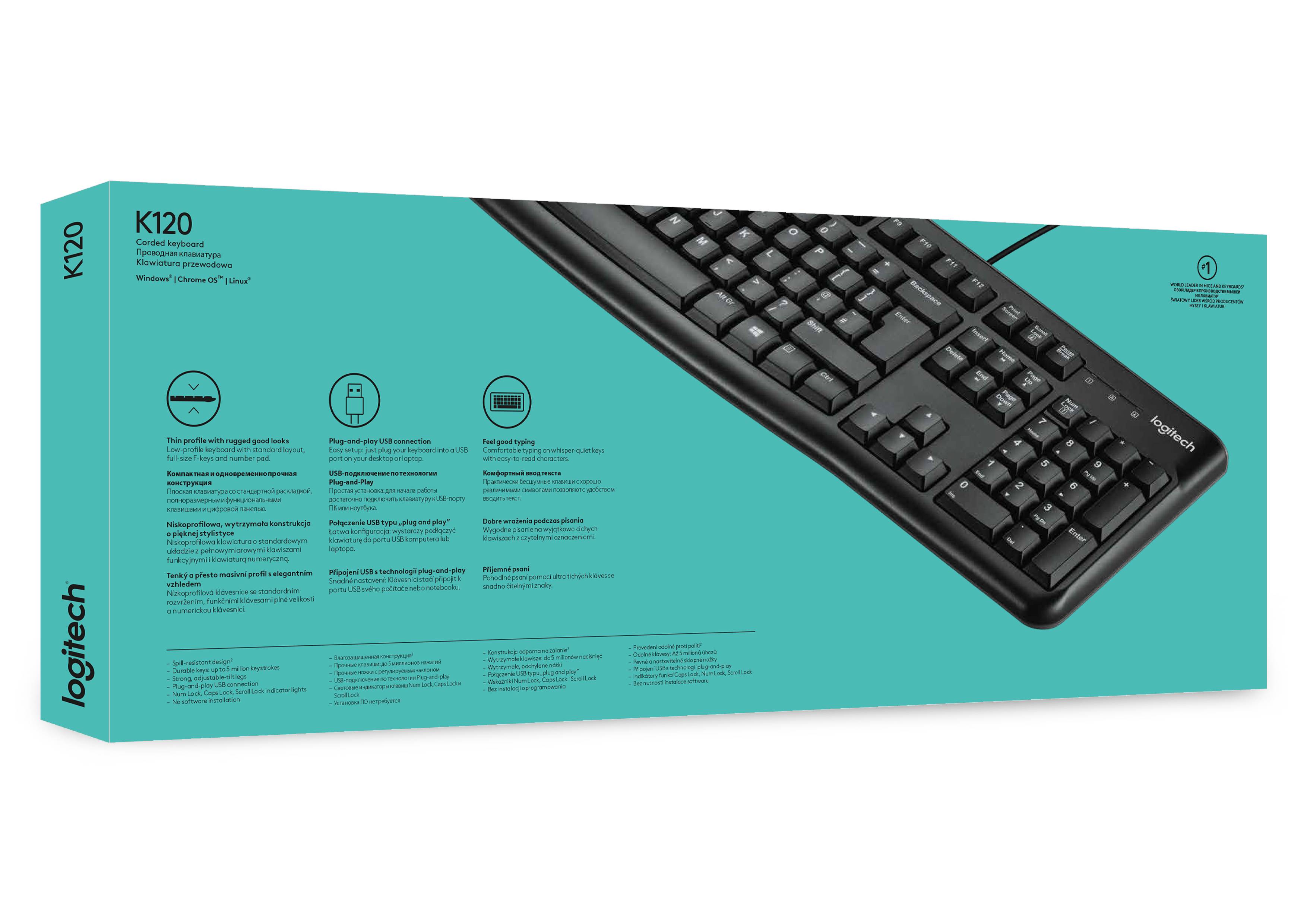 Rca Informatique - image du produit : KEYBOARD K120 - N/A - NLB NSEA BE