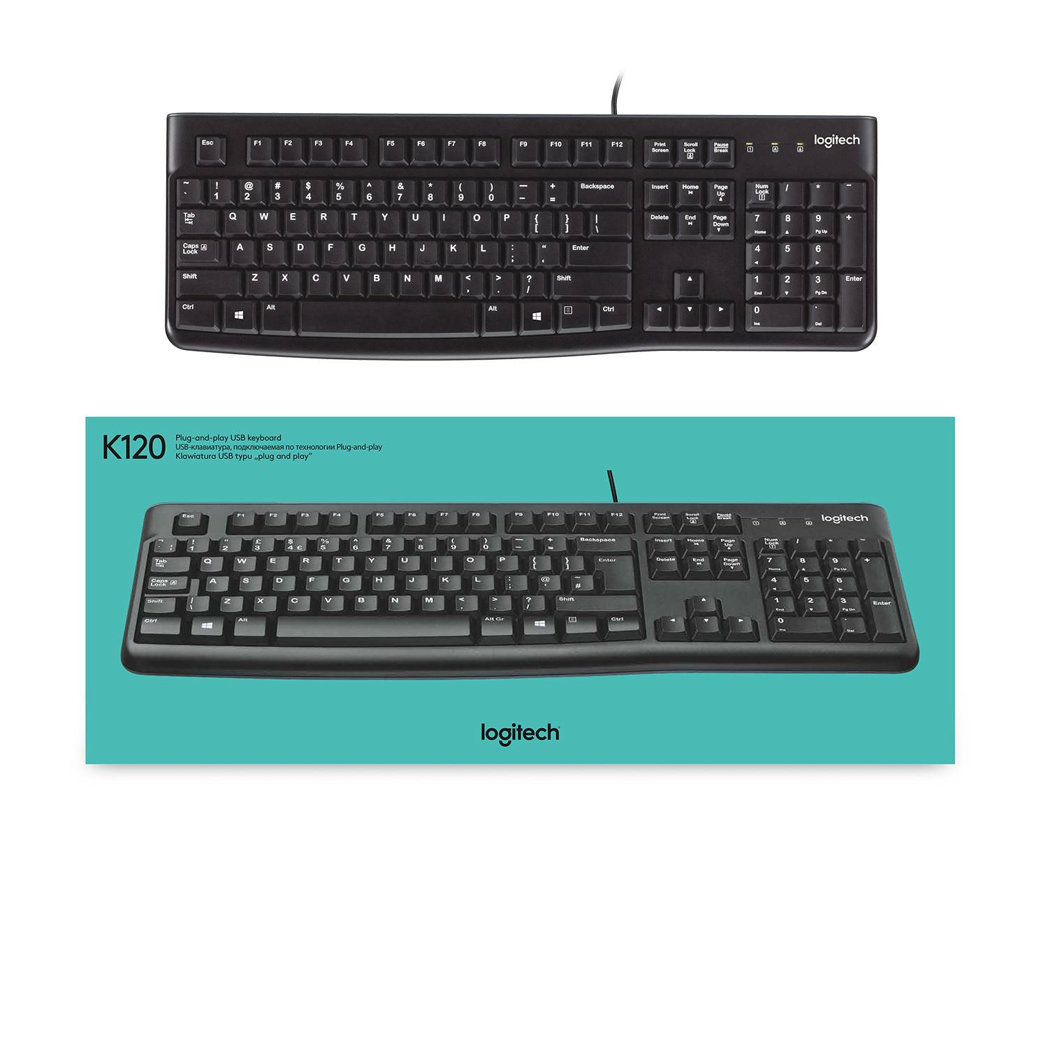 Rca Informatique - image du produit : KEYBOARD K120 - N/A - NLB NSEA BE