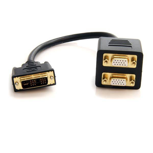 Rca Informatique - image du produit : 1 FT DVI-I ANALOG TO 2X VGA VID SPLITTER CABLE - M/F