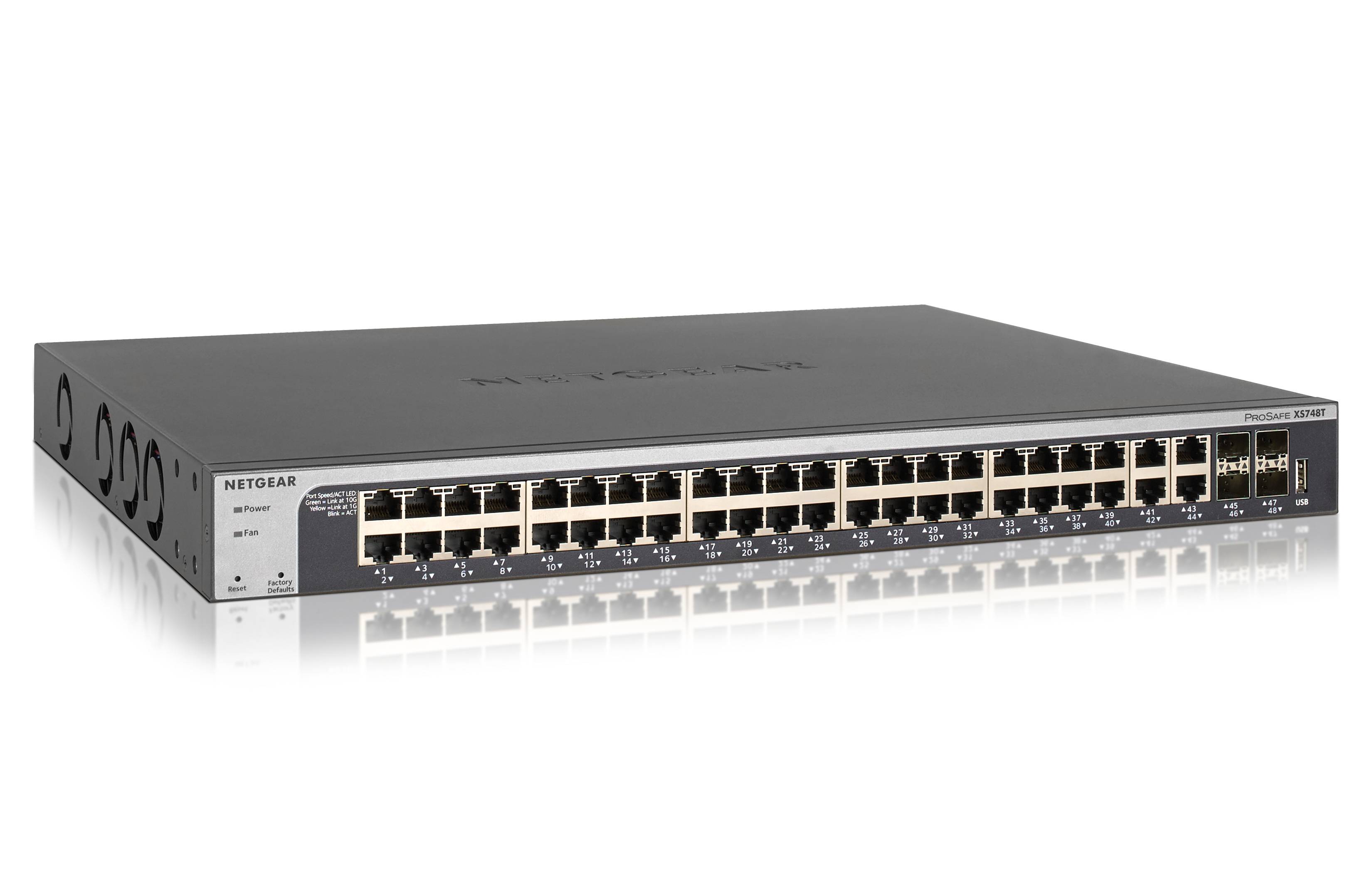 Rca Informatique - Image du produit : SMART SWITCH PROSAFE XS748T 10GIGABIT 48 PORTS RJ45