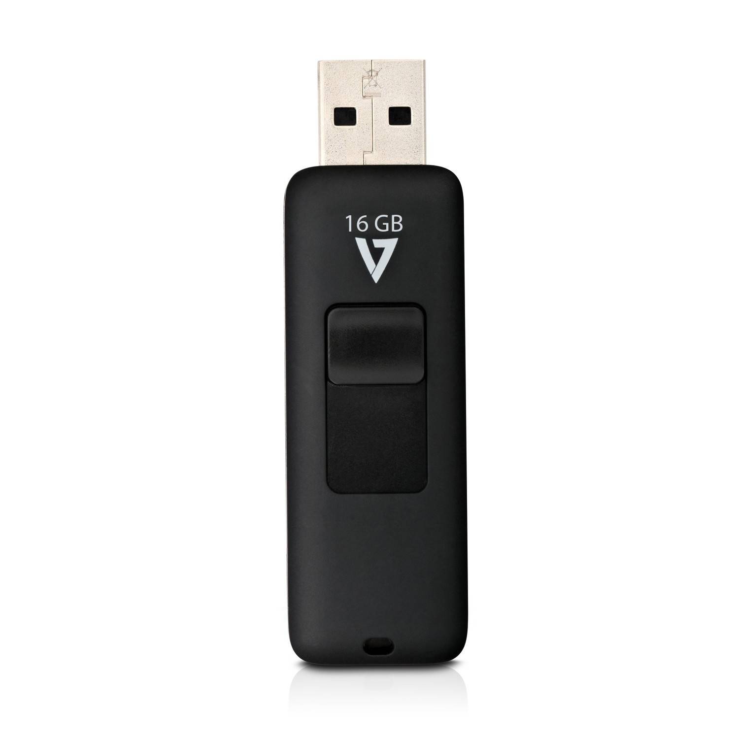 Rca Informatique - Image du produit : CLE USB 2.0 16GB BLACK MEM CONNECTEUR RETRACTABLE